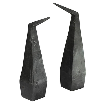 Abstrakcyjna Nordic Outdoor Metal Sculpture Czarna żelazna rzeźba o wysokości 6 cali