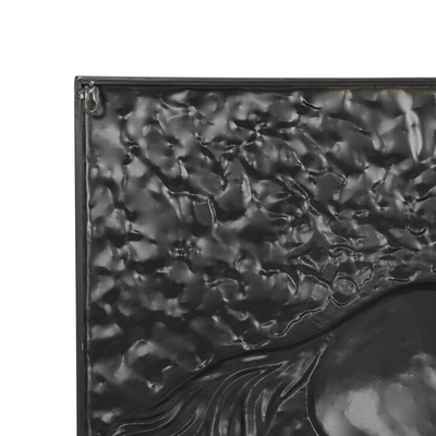 Certyfikowany przez SGS muskularny czarny ogier Wall Art żeliwny elegancki