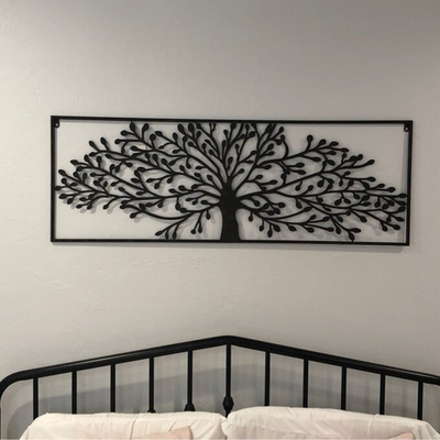 Lekki prostokątny metalowy dąb Wall Art 48 cali