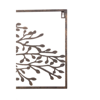 Lekki prostokątny metalowy dąb Wall Art 48 cali