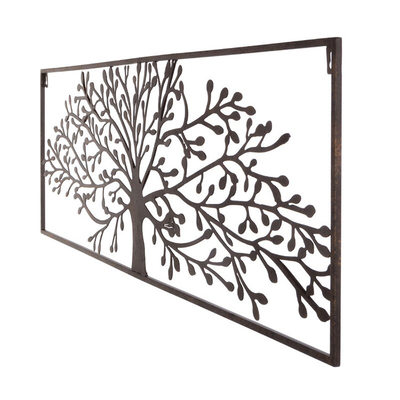Lekki prostokątny metalowy dąb Wall Art 48 cali