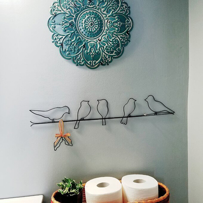 ISO14001 Metal Wall Art Decor Ptaki na drucie Metal Wall Art 5 cali