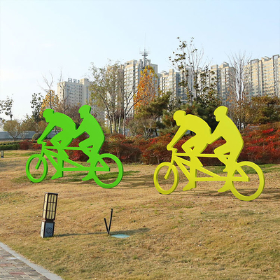 Abstrakcyjna sylwetka sportowa figura Outdoor Metalowa rzeźba Antyczne ozdoby artystyczne